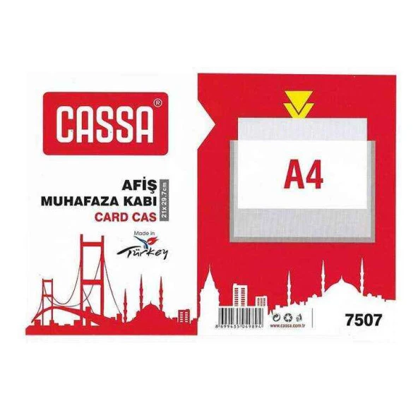Cassa A4 Afiş Muhafaza Kabı ürün görseli 1