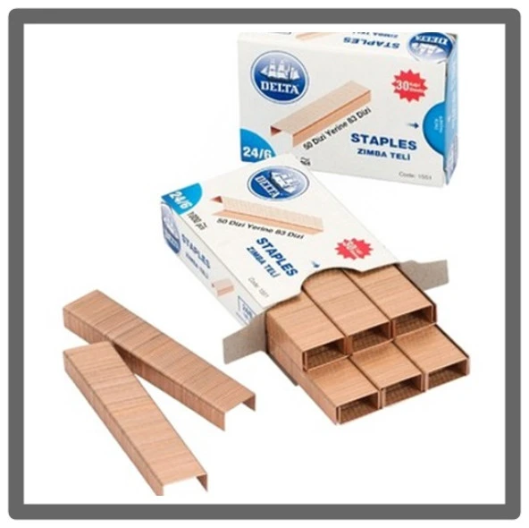 Delta Zımba Teli 24/6 - 3 paket ürün görseli 1