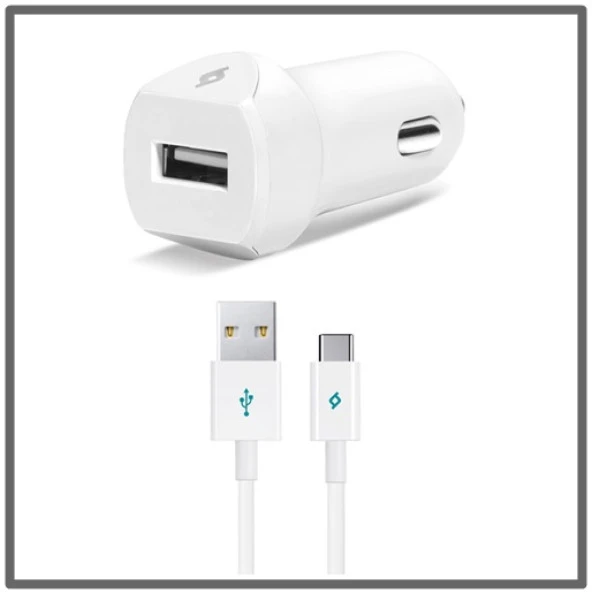 Ttec Araç Şarj Cihazı Micro Usb Kablolu Beyaz 2Cks01 ürün görseli 1