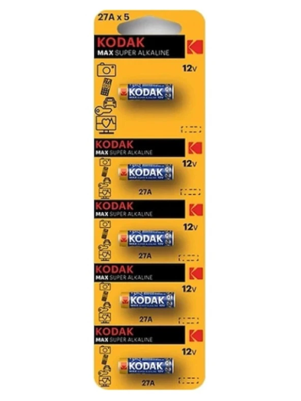 Kodak Alkalin Pil 27A Küçük - 5 adet ürün görseli 1