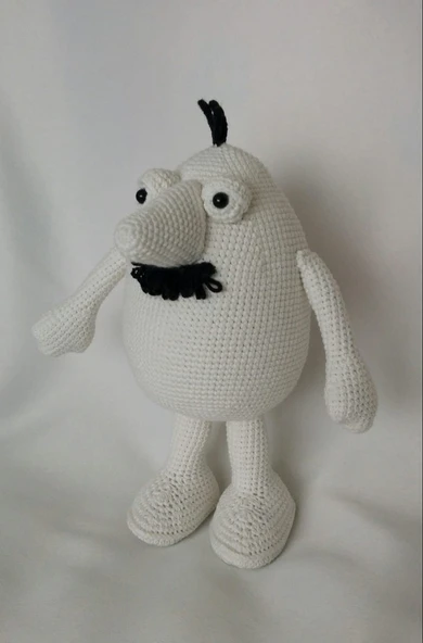 Beyaz Adam Amigurumi Organik Oyuncak ürün görseli 1