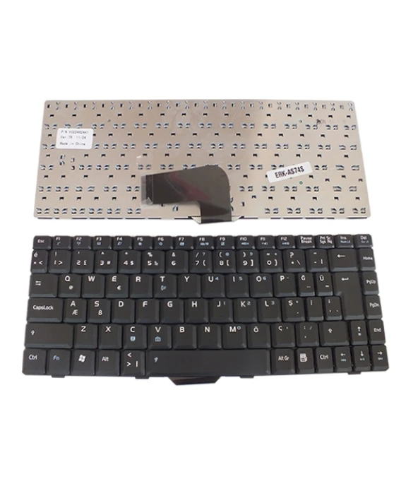 Asus W5A W5Ae W5F 5Fe W5Fm W6A W6F W6Fp Notebook Klavyesi Siyah TR ürün görseli 1
