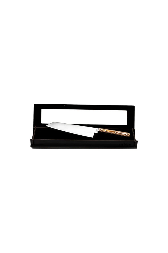 SKNIV Özel Seri El Yapımı Profesyonel Yekpare Çelik Kiritsuke Şef Bıçağı (30cm) - Özel Ahşap Kutulu ürün görseli 1