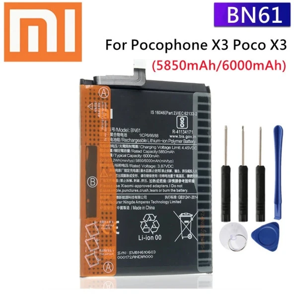 Xiaomi Pocophone X3 Pil Batarya BN61 6000mAh ürün görseli 1
