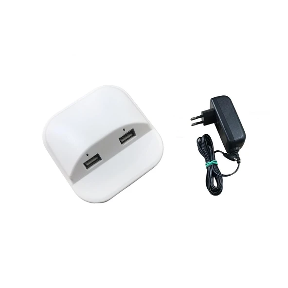 Çalışma Masası için Masa Üstü Usb Şarj Cihazı Beyaz Adaptör Dahil ürün görseli 1