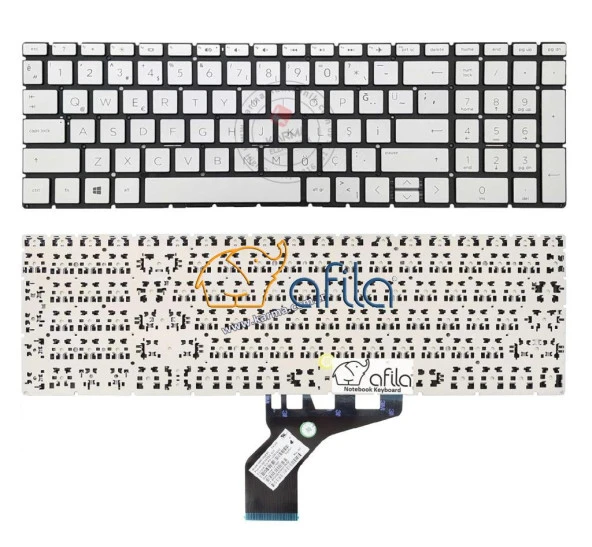 Hp 15-Dw2021nt 1Z1F4EA, 15-Dw2022nt 1Z1F5EA Notebook Klavyesi Gri TR ürün görseli 1
