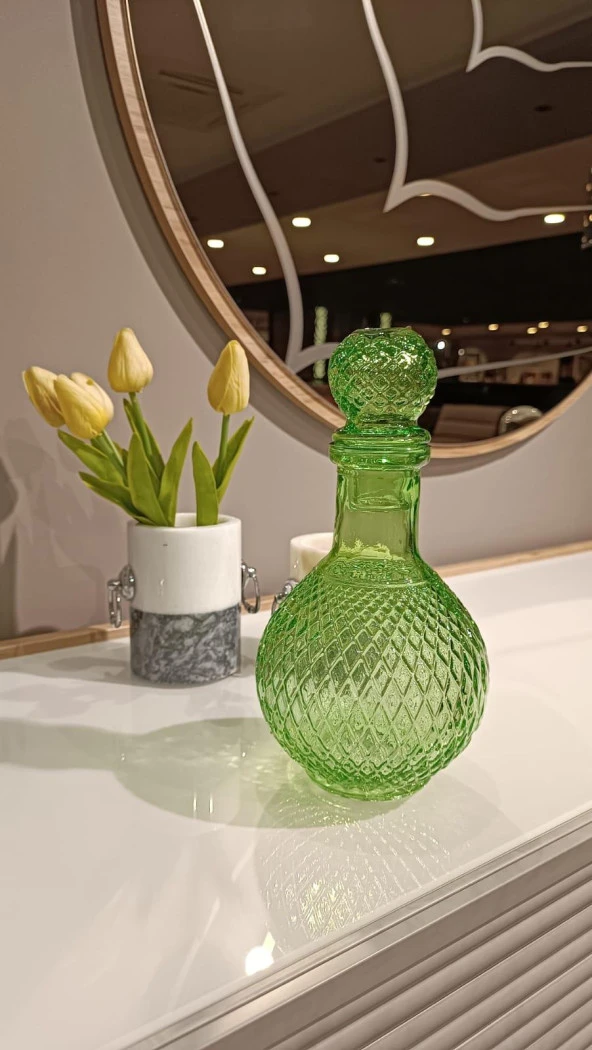 Selim Fusion Yuvarlak Dekoratif Şişe Yeşil 230YSL15CM ürün görseli 1