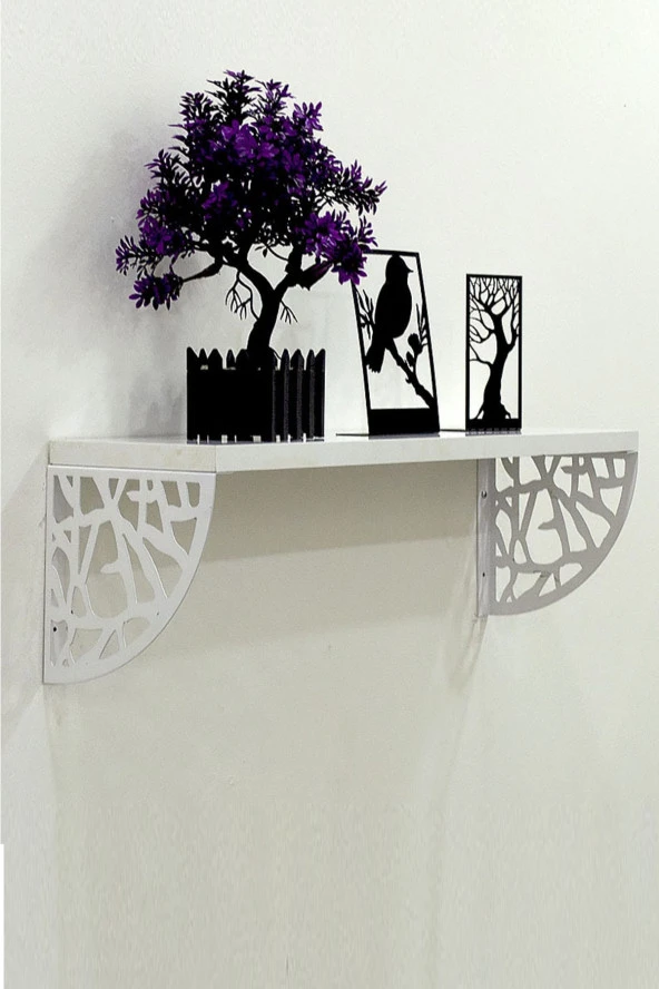 Erva Oval Raf Çatlak Desen 60cm Beyaz ürün görseli 1