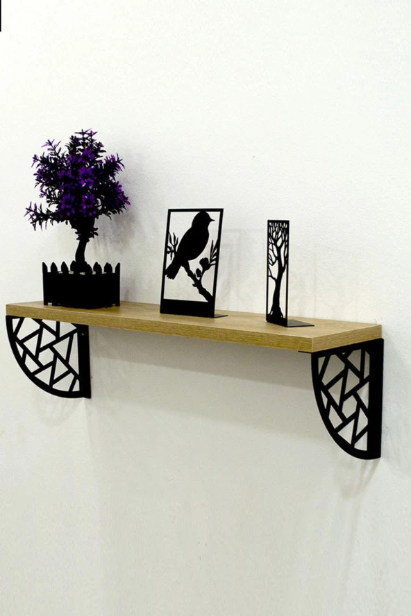 Erva Oval Raf Üçgen Desen 60cm Beyaz ürün görseli 1