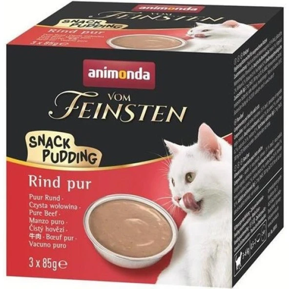 Animonda Kedi Rind Pur Snack Pudding Biftek 3x85g Skt : 04/2027 ürün görseli 1