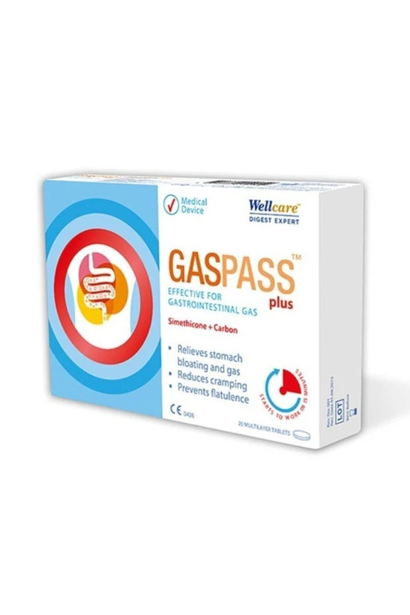 Wellcare Gaspass Plus 20 Tablet ürün görseli 1