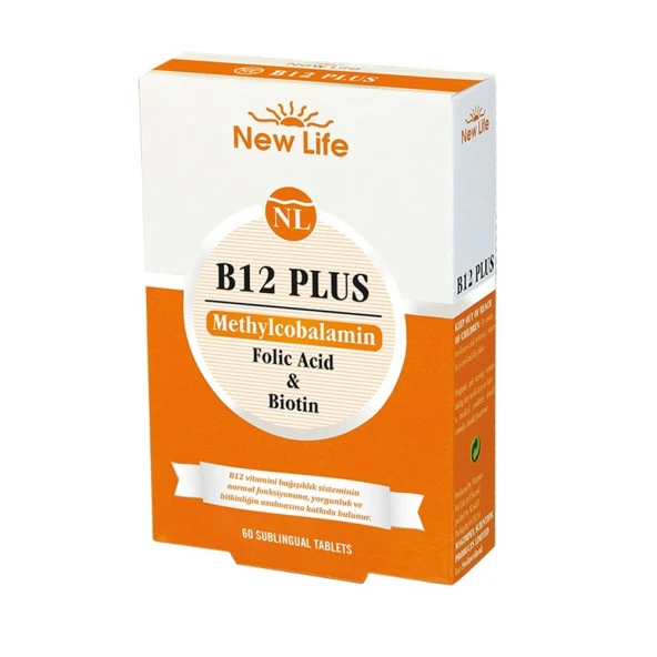 New Life B12 Plus Methylcobalamin 60 Dilaltı Tablet ürün görseli 1