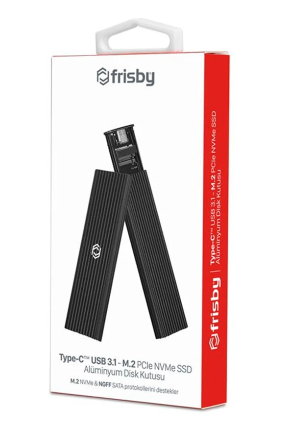 FRISBY  Fhc-m2305 Type-c Usb 3.1 - M.2 Pcıe Nvme Ssd Alüminyum Disk Kutusu ürün görseli 1