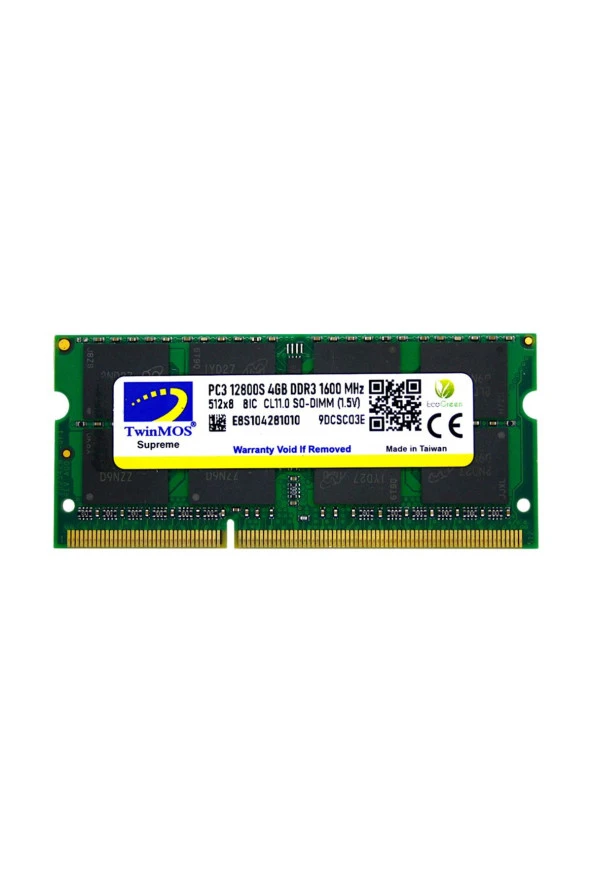 TwinMOS  Mdd34gb1600n, 4gb, Ddr3, 1600mhz, 1.5v Notebook Ram ürün görseli 1