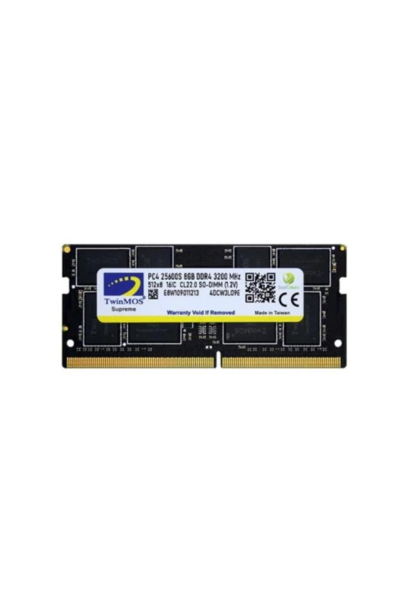 TwinMOS  Mdd48gb3200n 8 Gb Ddr4 3200 Mhz Cl19 Notebook Ram ürün görseli 1