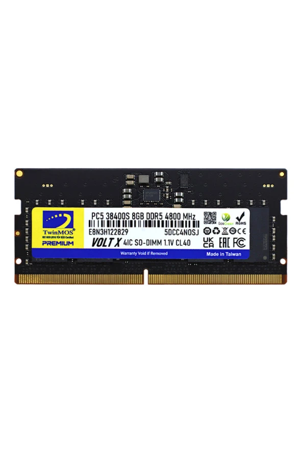 Twinmos Ddr5 8gb 4800MHZ CL40 Notebook Ram (TMD58GB4800S40) ürün görseli 1