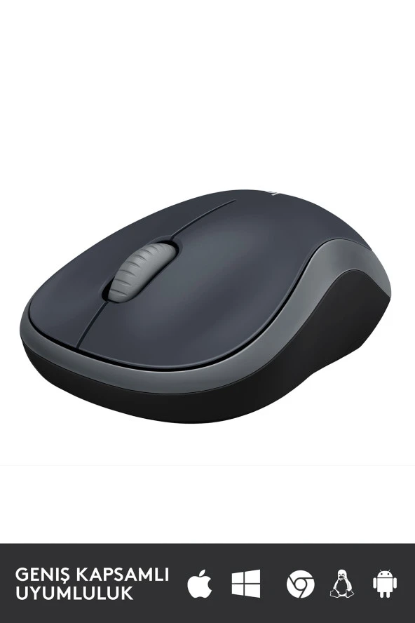 Logitech M185 Nano USB Kablosuz Mouse Gri (910-002235) - Resim 3