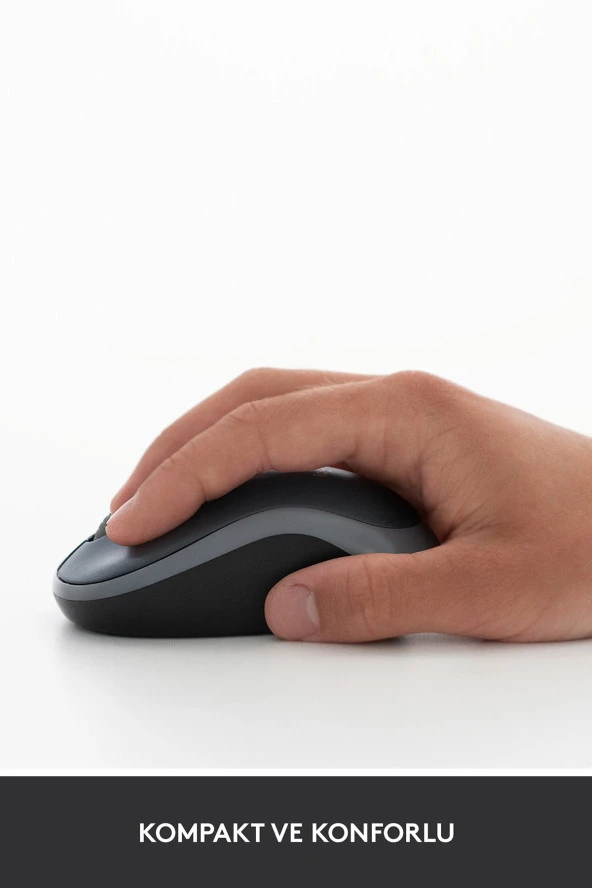 Logitech M185 Nano USB Kablosuz Mouse Gri (910-002235) - Resim 4