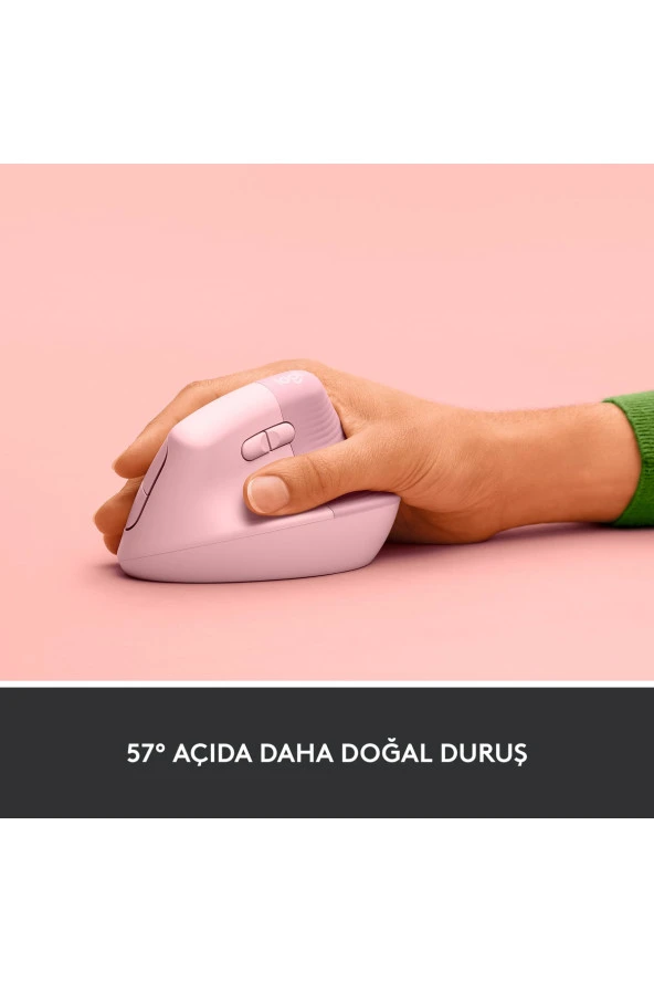 LOGITECH Lift Kablosz Dikey Mouse Pembe 910-006478 ürün görseli 1