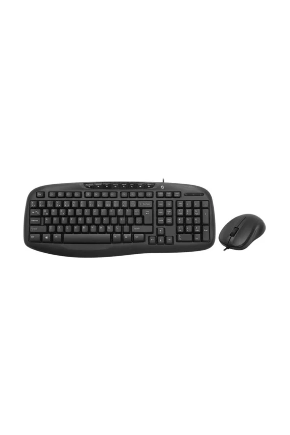 FRISBY FK-4825QU Q Türkçe Multimedya Kablolu Klavye Mouse Set Siyah ürün görseli 1