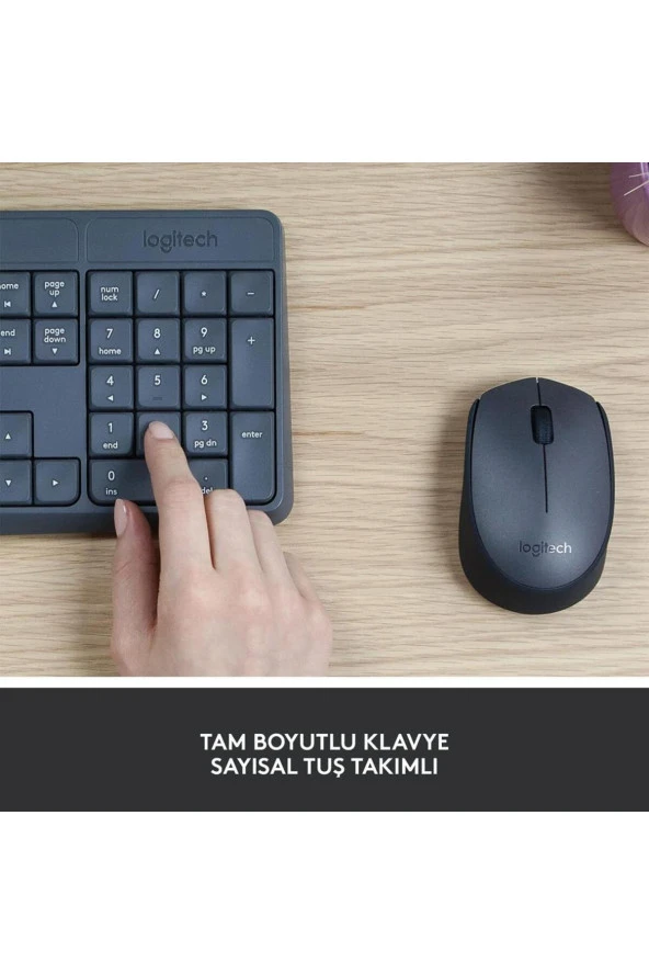 Logitech  Mk235 920-007925 Kablosuz Klavye Mouse Set - Resim 2