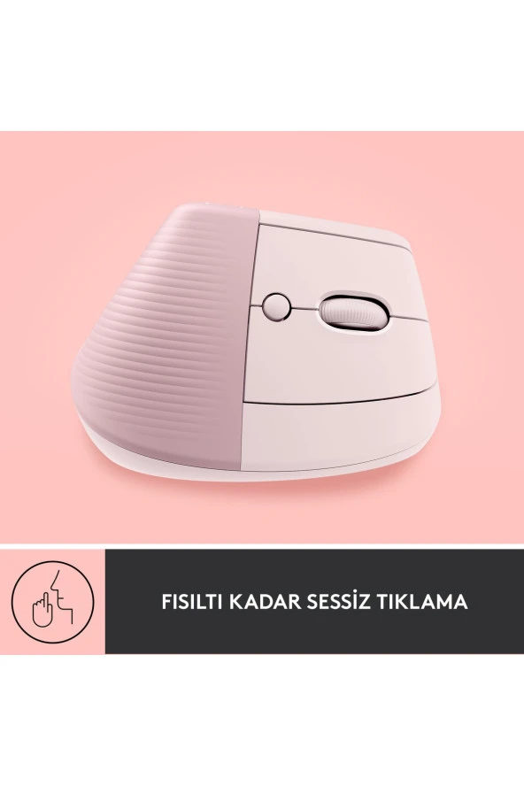 LOGITECH Lift Kablosz Dikey Mouse Pembe 910-006478 - Resim 3