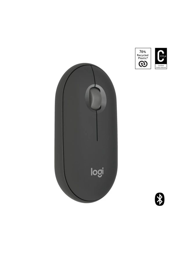 logitech  M350s Pebble 2 Kablosuz Mouse - Grafit - Resim 3