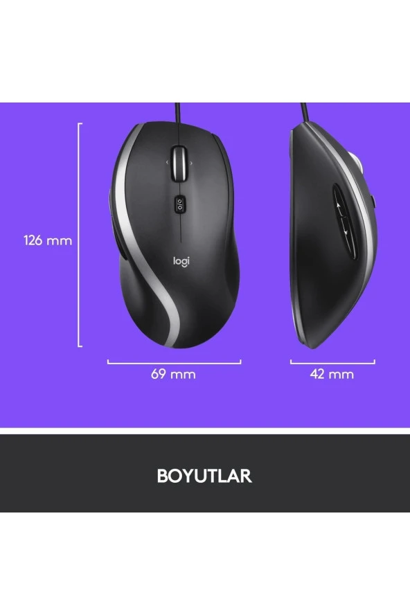 logitech  M500s Gelişmiş Kablolu Mouse Siyah - Resim 4