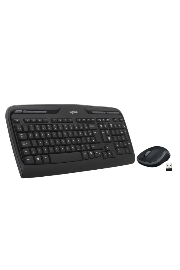 logitech  Mk330 Kablosuz Türkçe Q Klavye Mouse Seti - Siyah - Resim 4