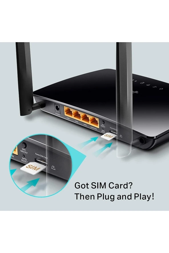TP-LINK  Archer Mr200, Ac750 Mbps Kablosuz Dual Band 3g/4g Lte Router, Çift Bantlı ürün görseli 1