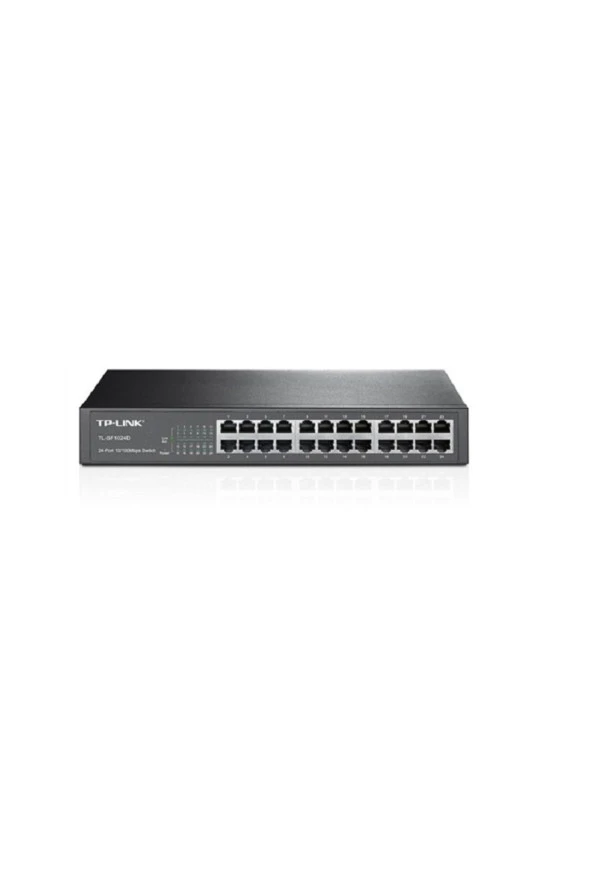 TP-LINK  Tl-sf1024d 24-port 10/100mbps  75 Enerji Tasarruflu 13" Çelik Kasa Switch ürün görseli 1