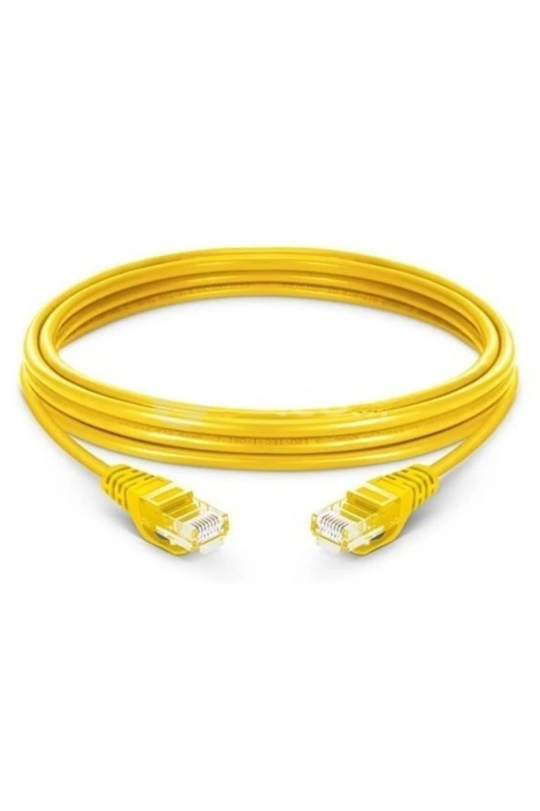 Flaxes Fnk-605S 5Mt Cat6 Patch Network Kablosu Sari ürün görseli 1