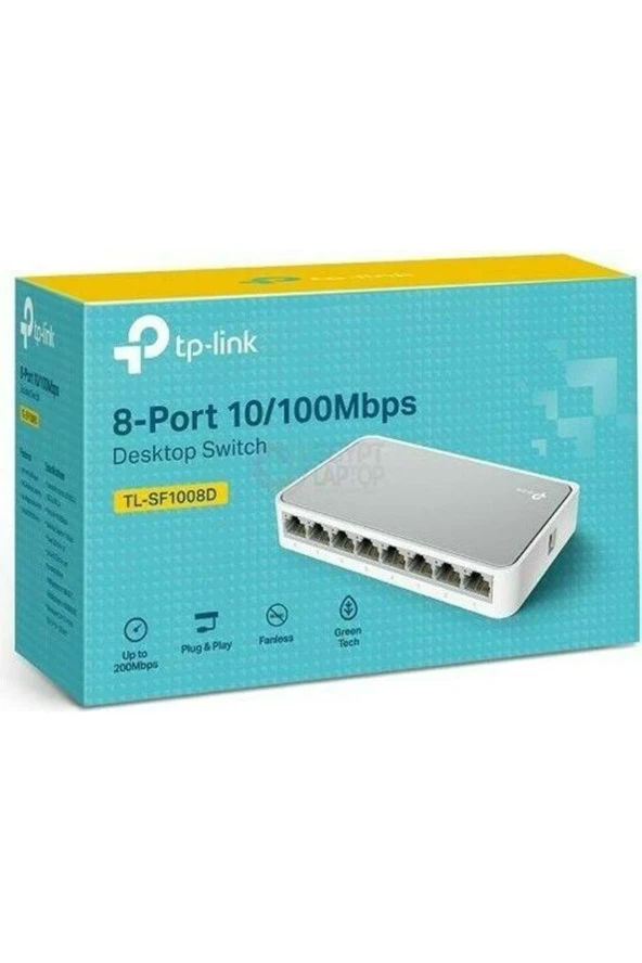 TP-Link TL-SF1008D 8 Port 10/100 Mbps Switch ürün görseli 1