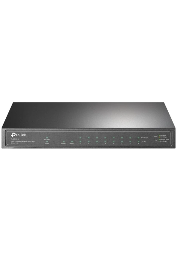 TP-LINK TL-SG1210P 8 PORT 10/100/1000 POE+ 1 PORT UPLINK 1 PORT SFP METAL KASA HUB/SWITCH ürün görseli 1