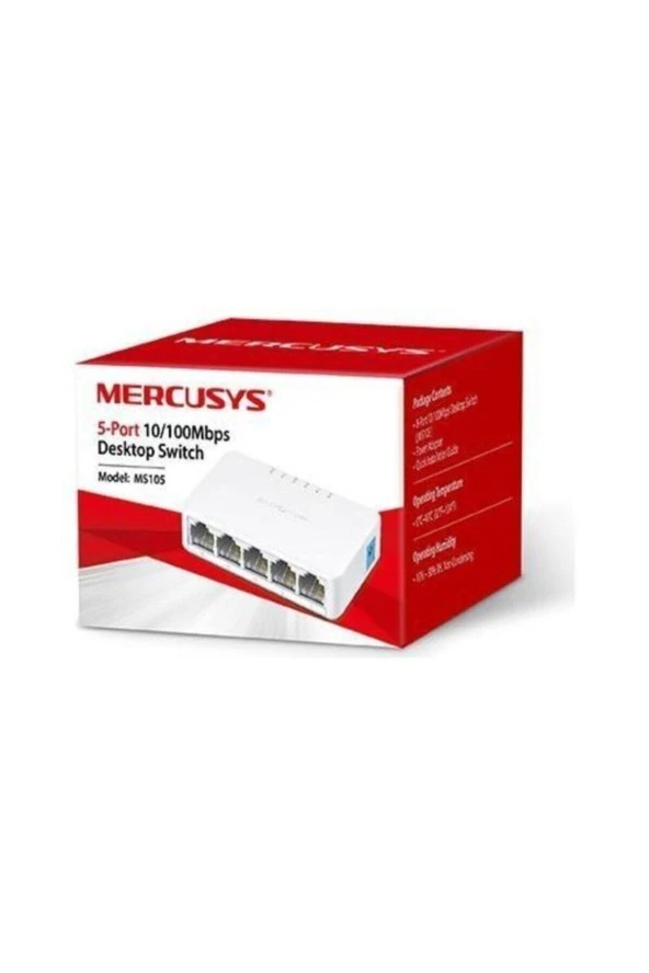 Mercusys MS105 5-port 10/100mbps Tak Ve Kullan Switch - Resim 3