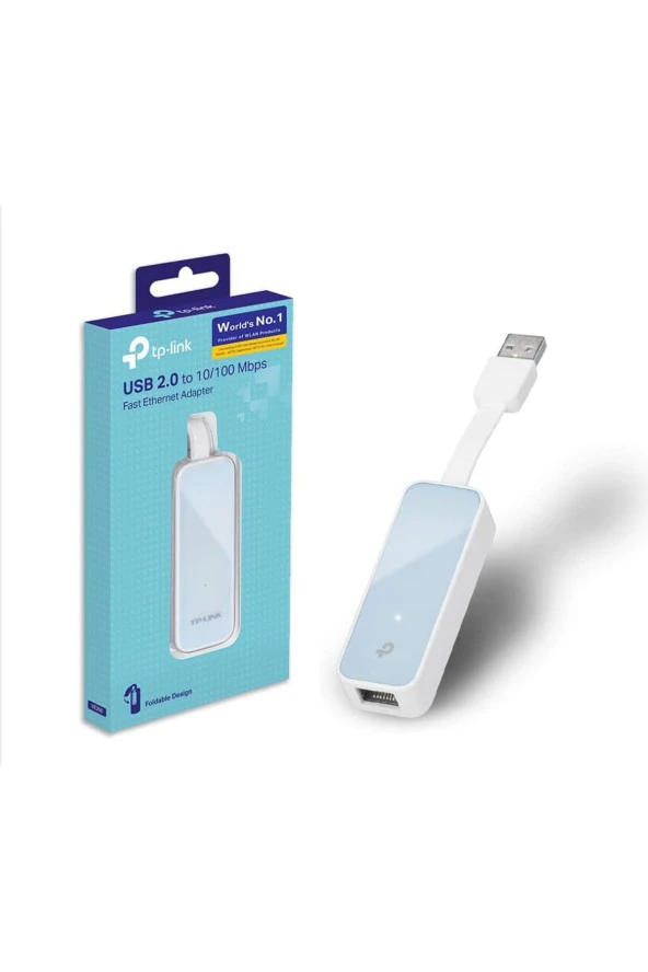 TP-LINK  Ue200 Usb-2.0- 10/100mbit/s-ethernet-adaptörü (katlanır Kablo, Apple Macbook Surface Pro Xps ürün görseli 1