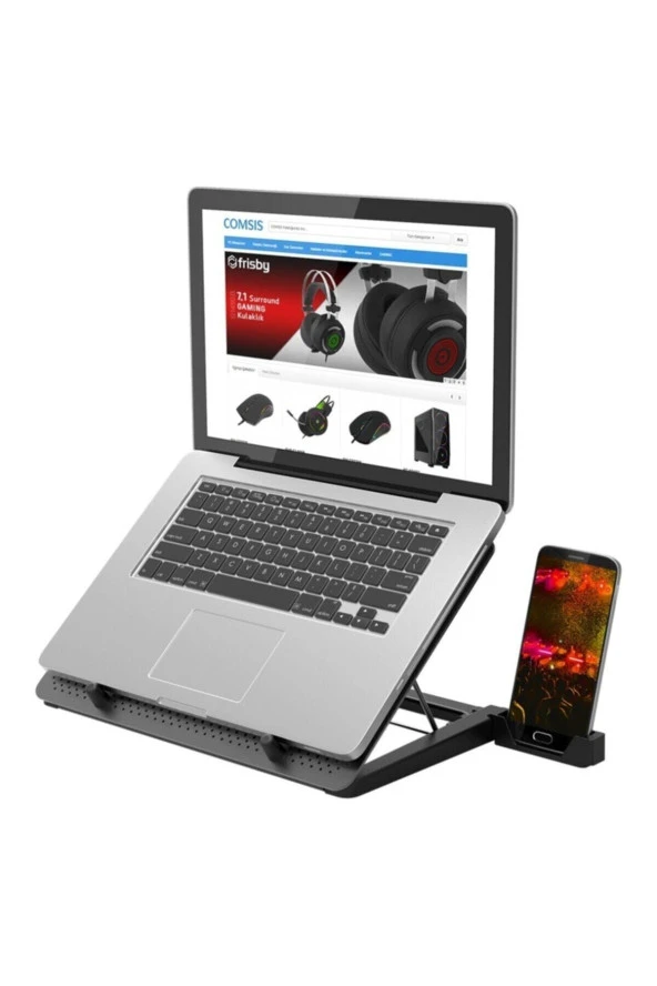 Frisby FNC-5240ST 5xFan USB Alüminyum 17 Siyah Notebook Soğutucu ürün görseli 1