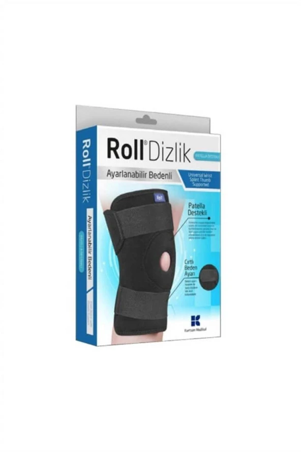 Roll Patella Destekli Ayarlanabilir Bedenli Cırtlı Dizlik ürün görseli 1