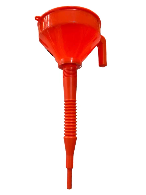 HUNİ ÇELİK SÜZGEÇLİ SPİRALLİ KÖRÜKLÜ PLASTİK HUNİ YAĞ BENZİN HUNİSİ BMX-3068 160ML ürün görseli 1