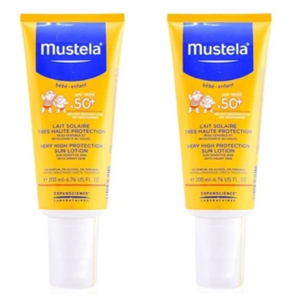 Mustela Very High Protection Sun Lotion Sprey SPF50+ 200 ml 2 Kutu ürün görseli 1