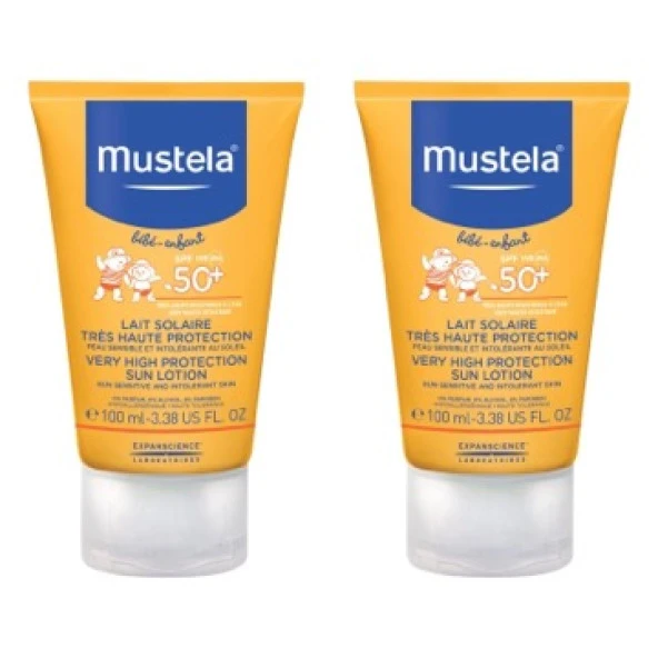Mustela Very High Protection Sun Lotion SPF 50+ 100 ml 2 Kutu ürün görseli 1