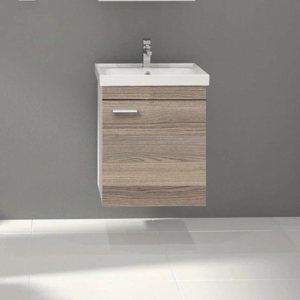 Denko Terra 50 cm Alize MDF Banyo Dolabı Takımı - Resim 2