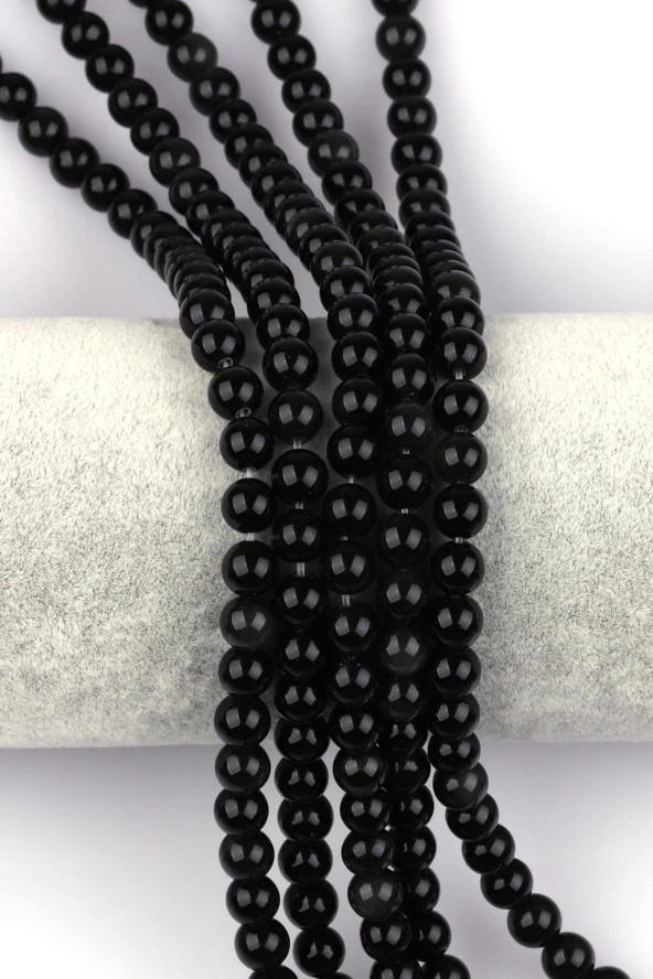 Rainbow Obsidyen Doğal Taş Dizi 6 mm Küre Kesim ürün görseli 1