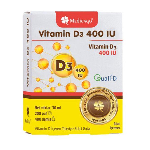 Medicago Vitamin D3 400 IU Puf 30 ml ürün görseli 1