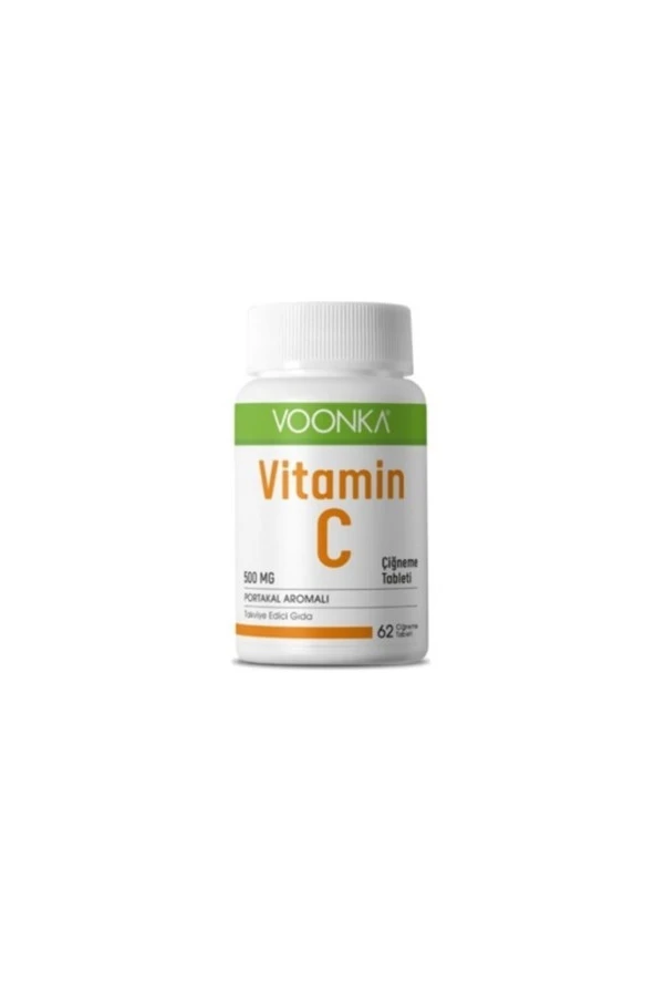 Voonka Vitamin-C Portakal Aromalı Takviye Edici Gıda 62 Tablet ürün görseli 1