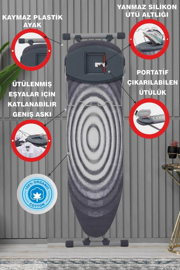 Devecioğlu Boldboard B14 Silver Serisi Ütü Masası - Resim 4
