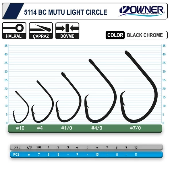 Owner 5114 Mutu Light Black Chrome İğne - Resim 2