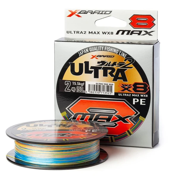 YGK X-Braid Ultra 2 Max 8x 300m Multicolor İp Misina ürün görseli 1