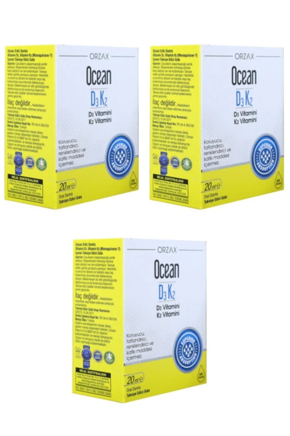 Ocean D3K2 Damla 20 ml 3 Kutu ürün görseli 1