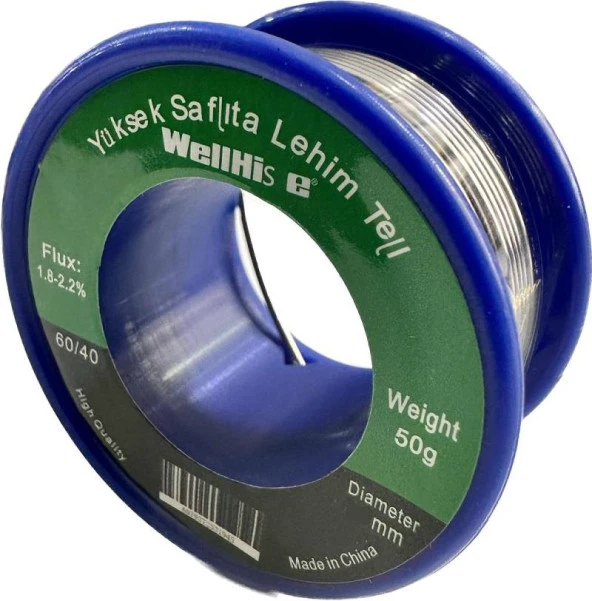 Wellhise Lehim Teli 50gr 0,5mm 60/40  Kalay/Kurşun ürün görseli 1